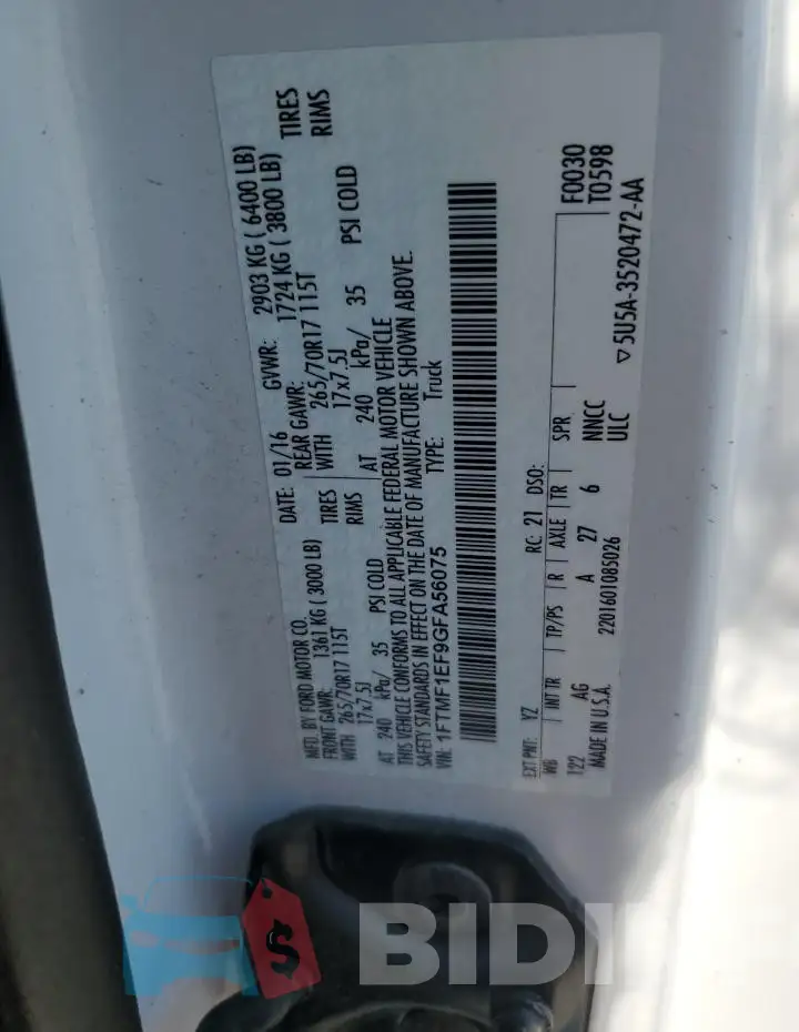 1FTMF1EF9GFA56075 Photo# 12