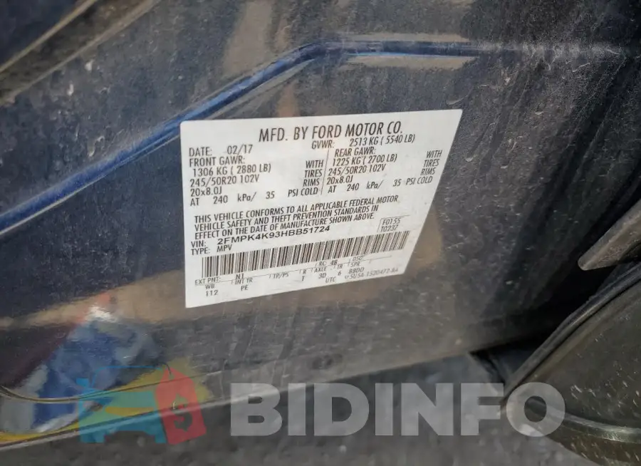2FMPK4K93HBB51724 Photo# 13