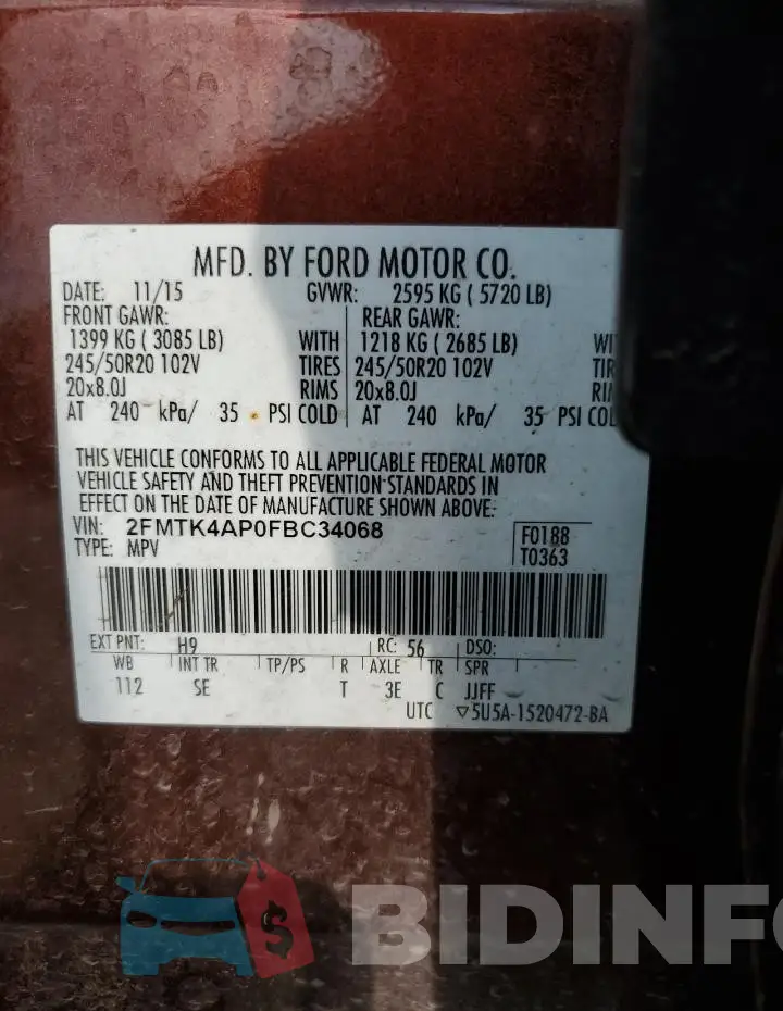 2FMTK4AP0FBC34068 Photo# 13