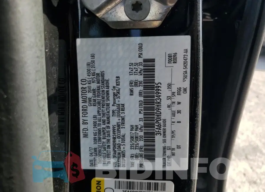 3FA6P0HD9HR349995 Photo# 12