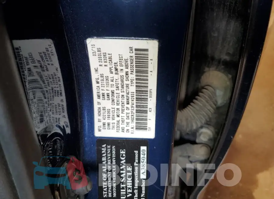 1HGCR2F53FA142655 Photo# 13