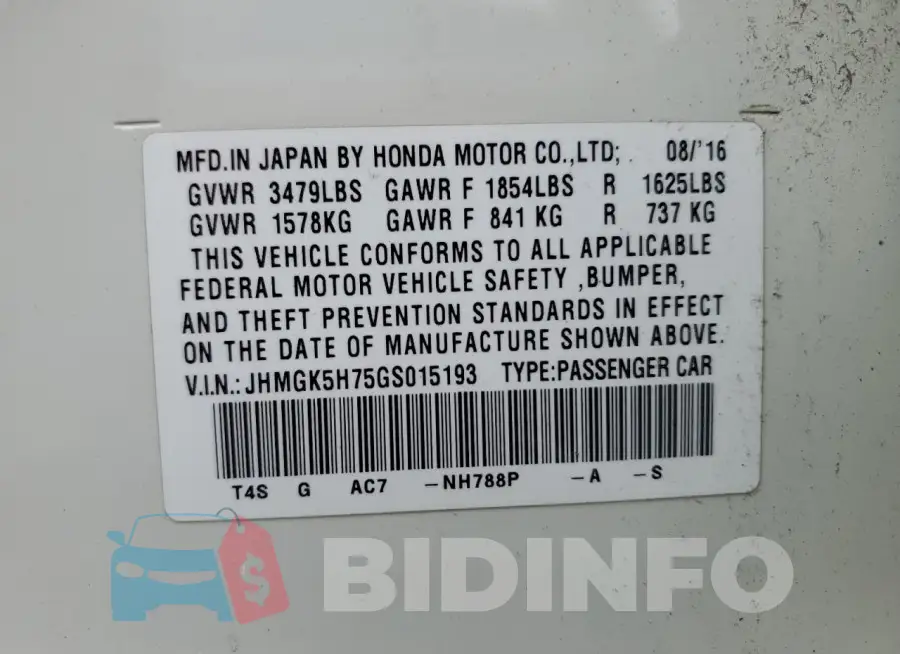JHMGK5H75GS015193 Photo# 12