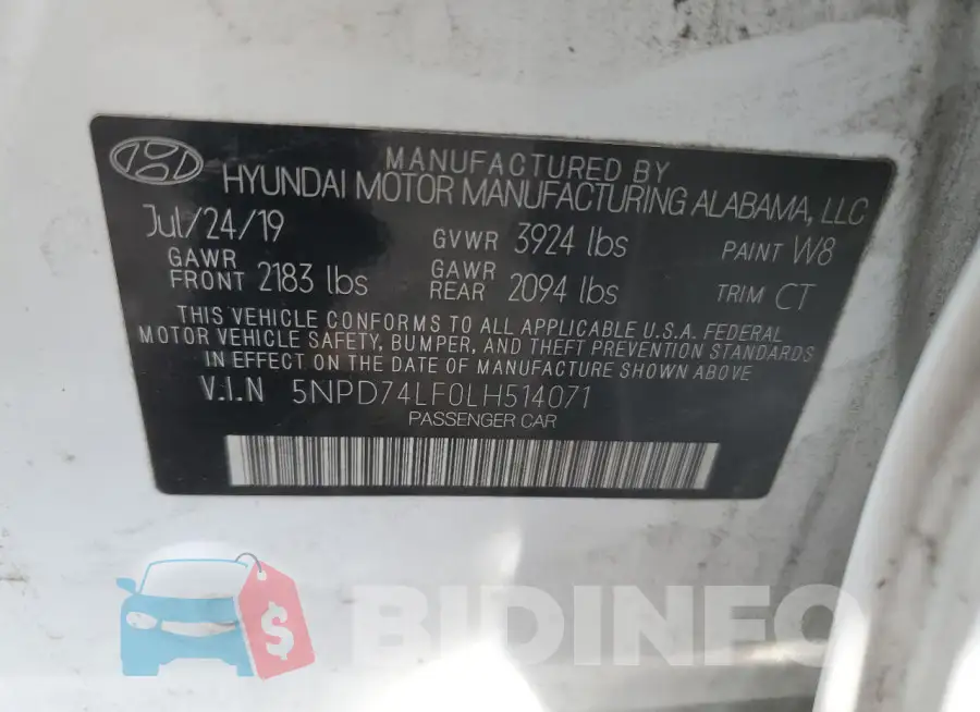 5NPD74LF0LH514071 Photo# 12