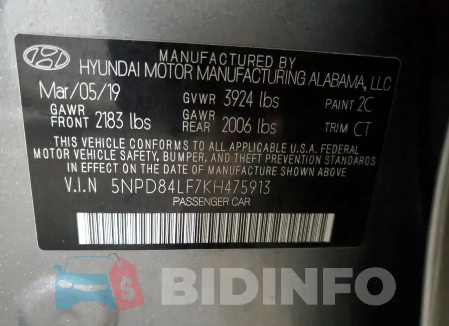5NPD84LF7KH475913 Photo# 13