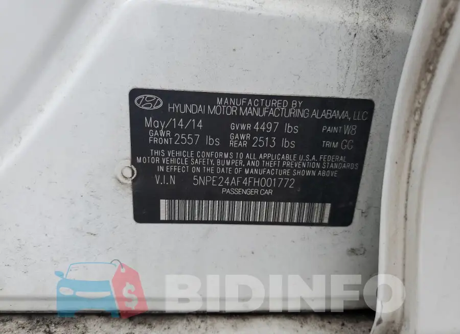 5NPE24AF4FH001772 Photo# 12