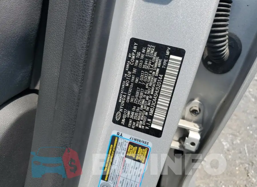 KM8J3CA45HU520144 Photo# 12
