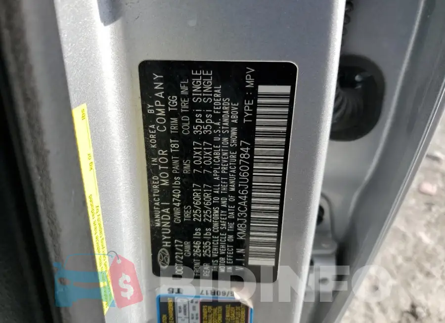 KM8J3CA46JU607847 Photo# 13