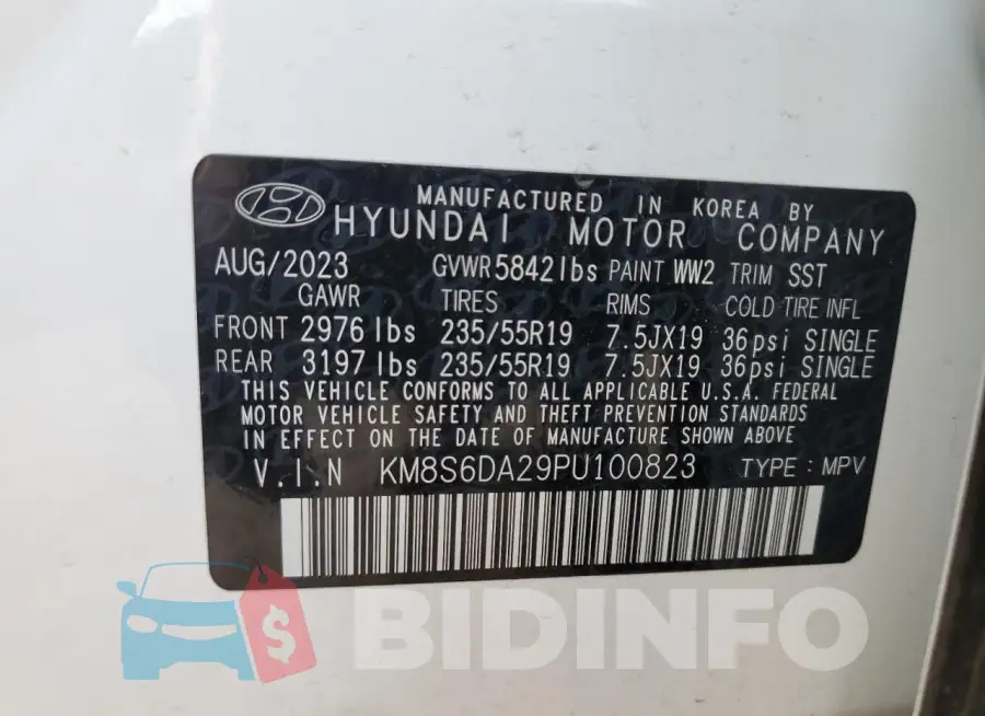 KM8S6DA29PU100823 Photo# 14