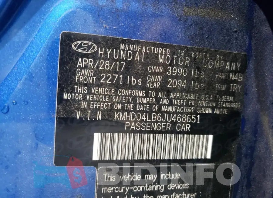 KMHD04LB6JU468651 Photo# 13