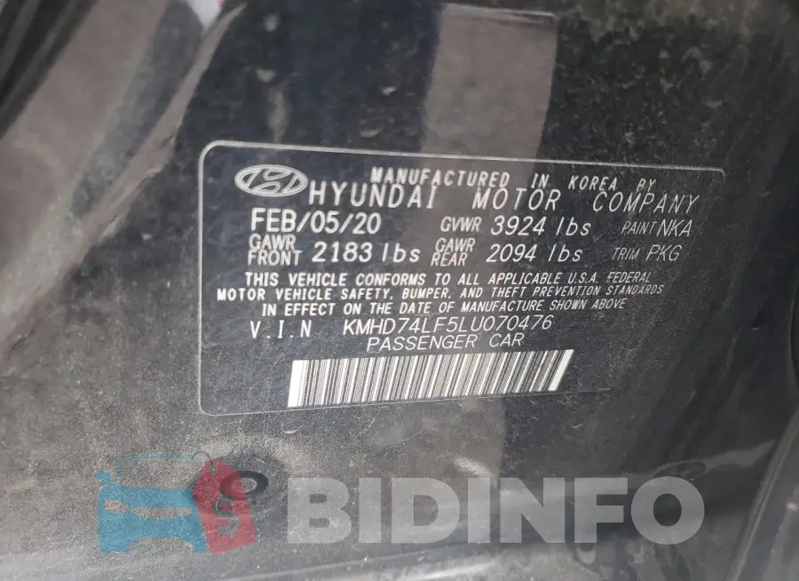 KMHD74LF5LU070476 Photo# 12