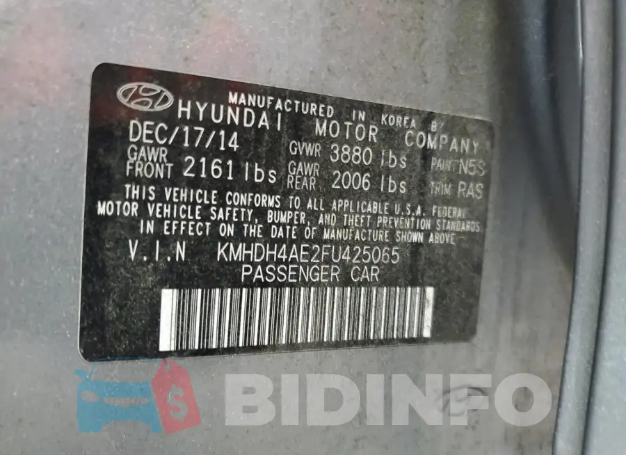 KMHDH4AE2FU425065 Photo# 12