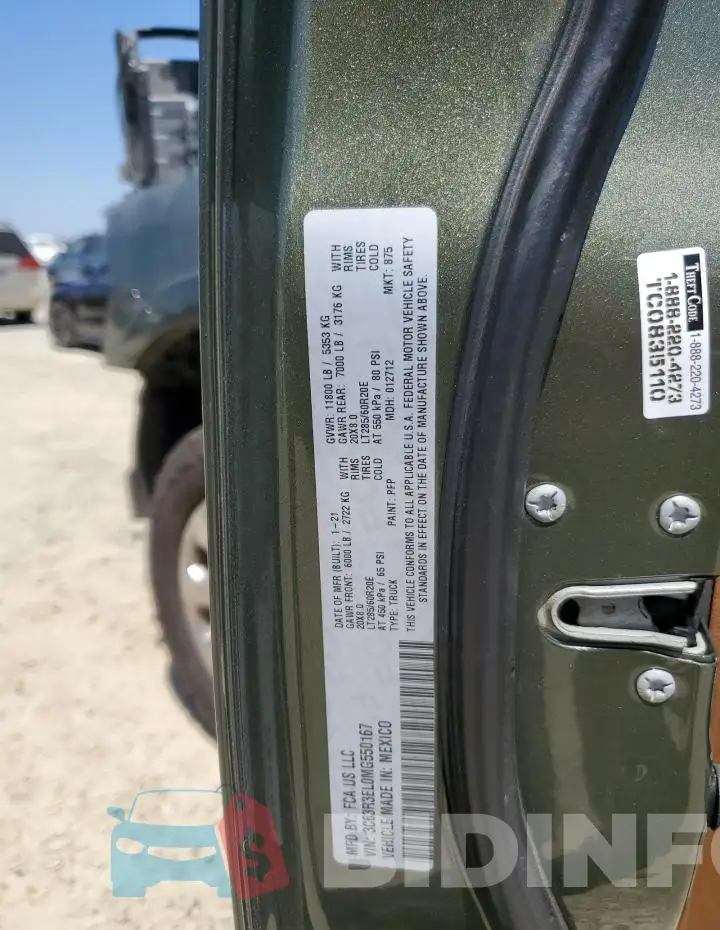 3C63R3EL0MG550167 Photo# 13