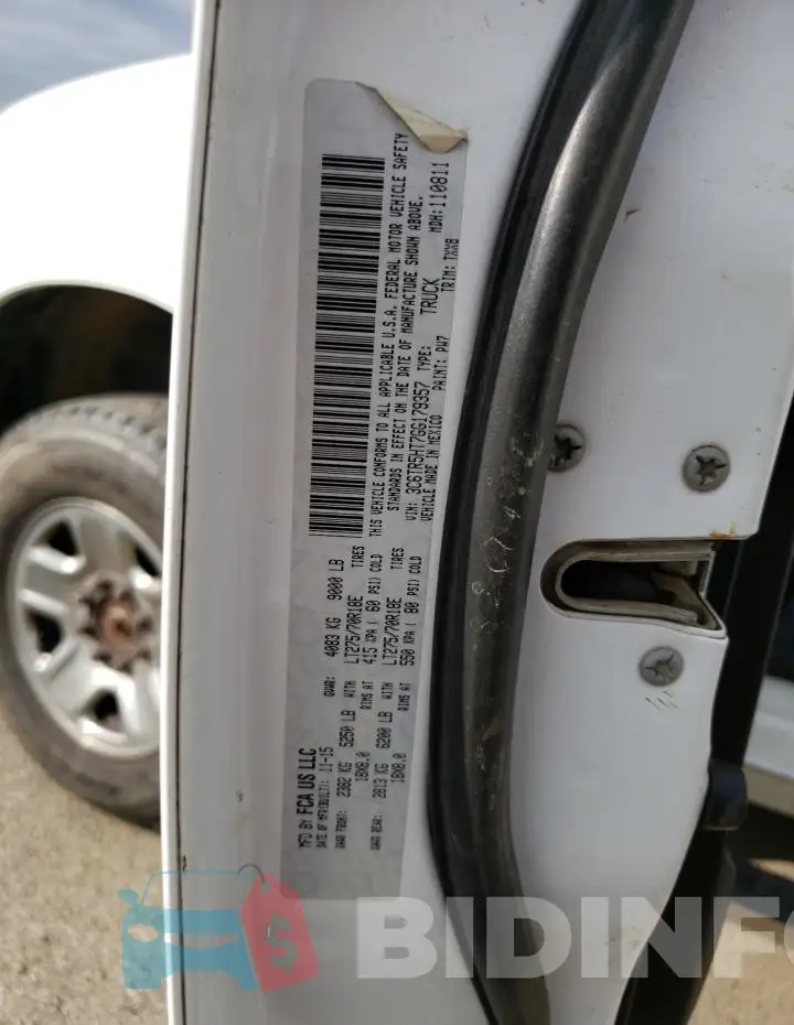 3C6TR5HT7GG179357 Photo# 12