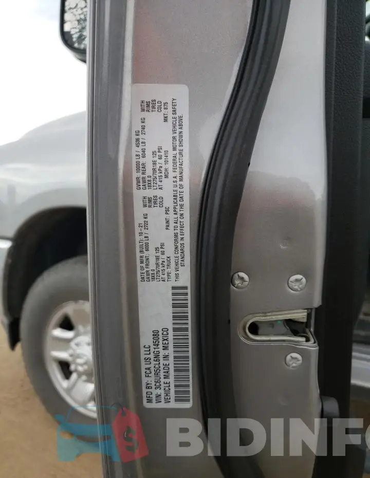 3C6UR5CL6NG145080 Photo# 12
