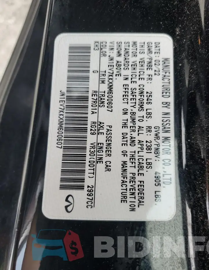JN1EV7KKXNM600607 Photo# 12