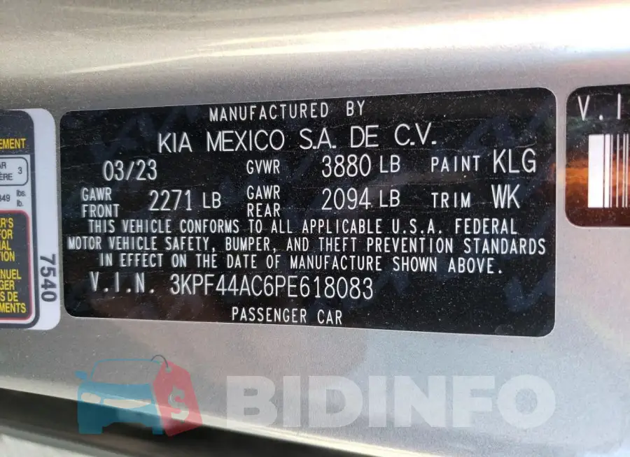 3KPF44AC6PE618083 Photo# 13