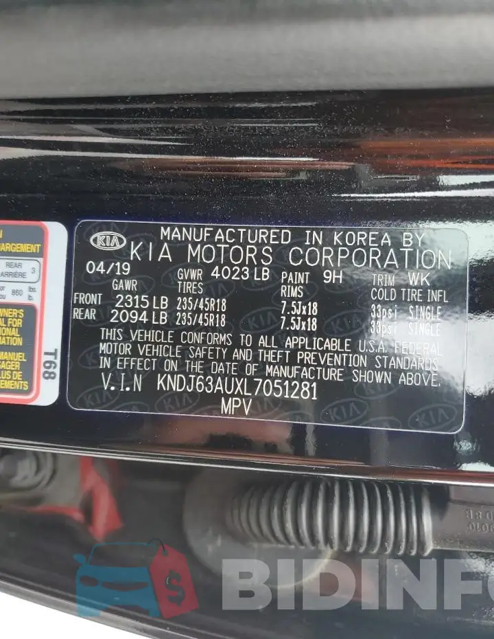 KNDJ63AUXL7051281 Photo# 14