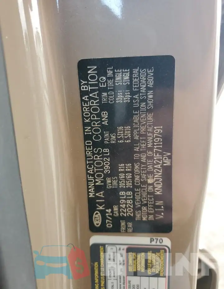 KNDJN2A21F7119791 Photo# 13