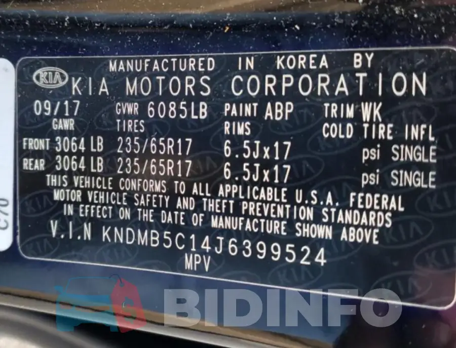 KNDMB5C14J6399524 Photo# 13