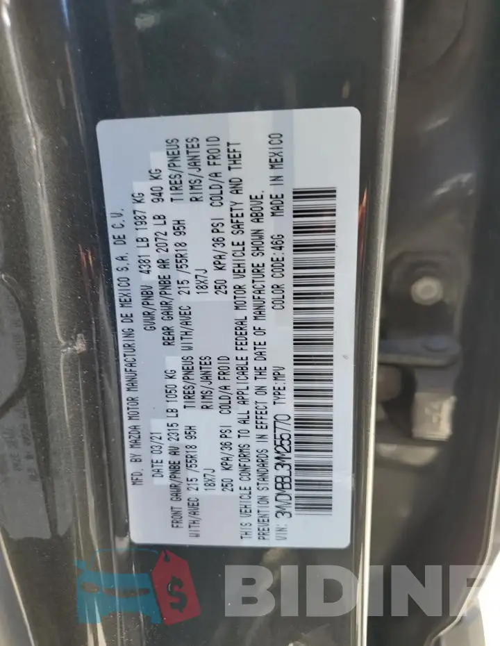 3MVDMBBL3MM255770 Photo# 12