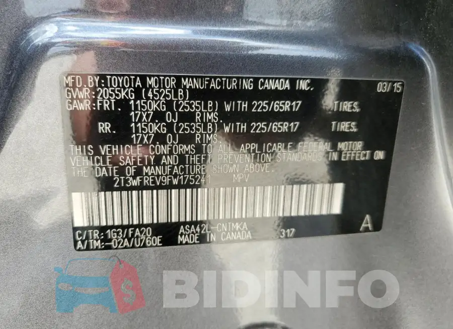 2T3WFREV9FW175241 Photo# 13