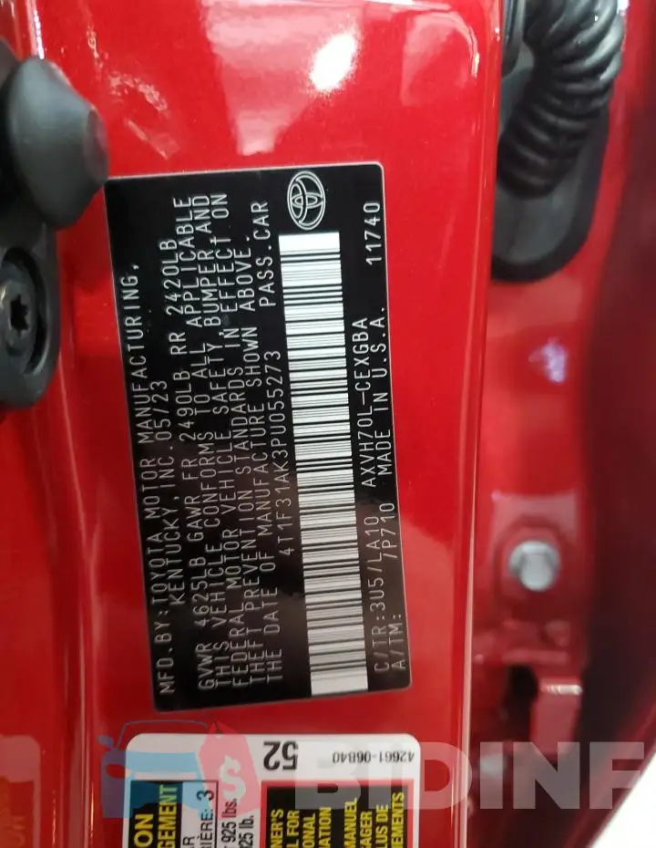 4T1F31AK3PU055273 Photo# 12