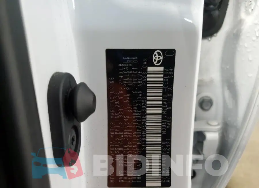 5YFB4MDE2RP080298 Photo# 12