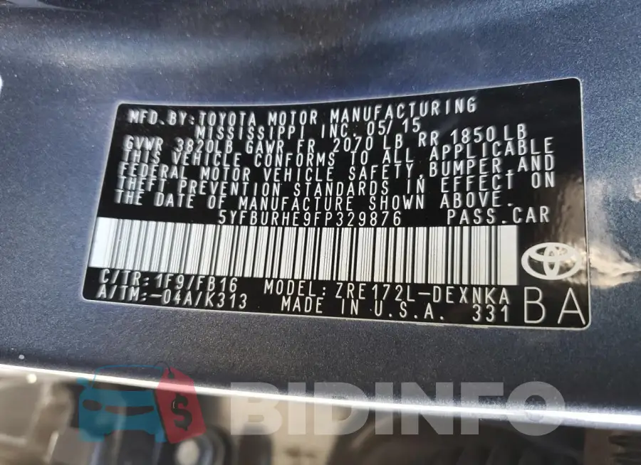 5YFBURHE9FP329876 Photo# 12