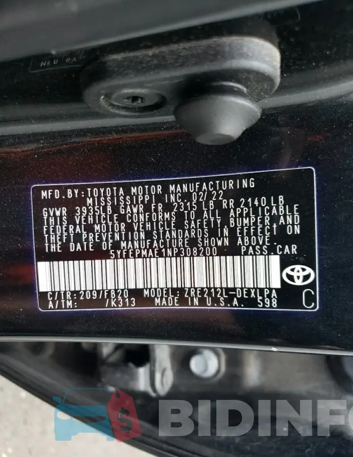 5YFEPMAE1NP308200 Photo# 13