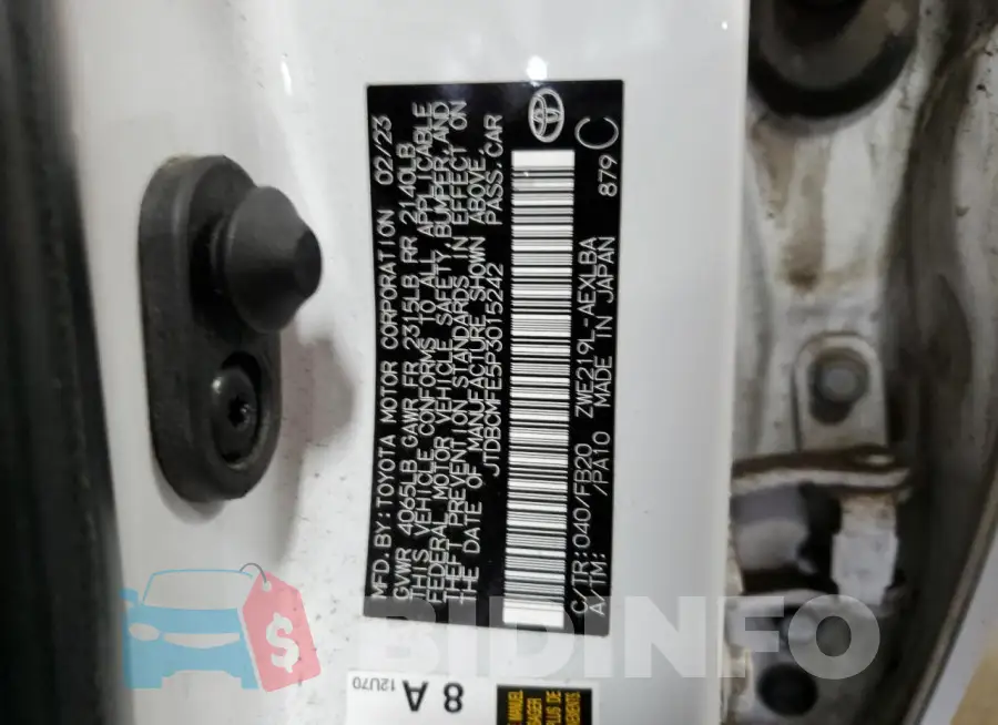 JTDBCMFE5P3015242 Photo# 12