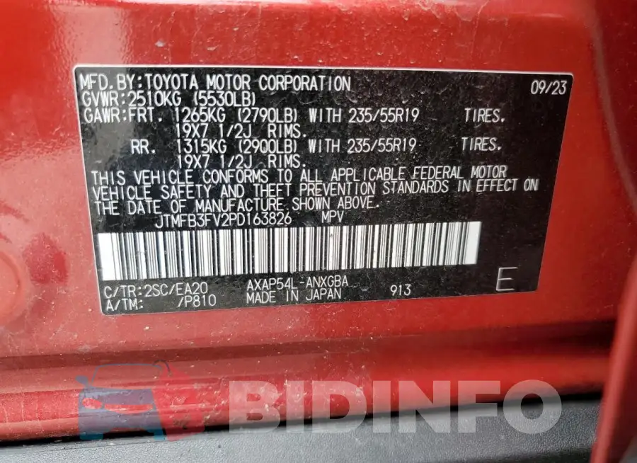 JTMFB3FV2PD163826 Photo# 13