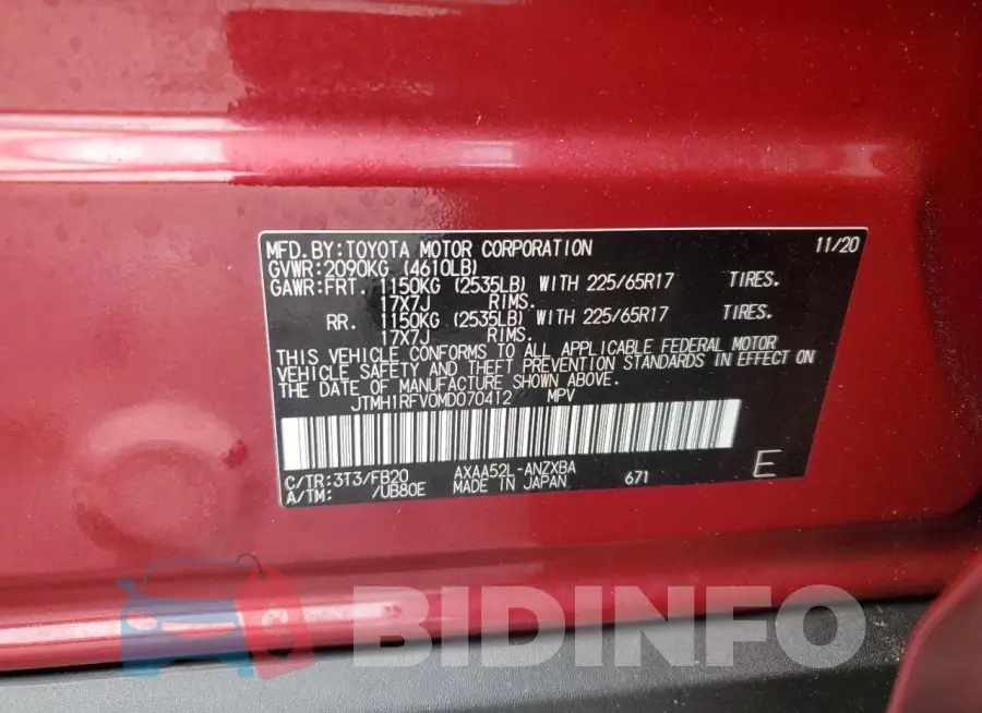 JTMH1RFV0MD070412 Photo# 13