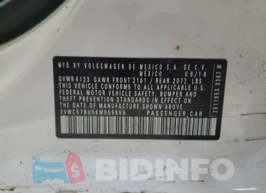 3VWC57BU0KM059859 Photo# 13