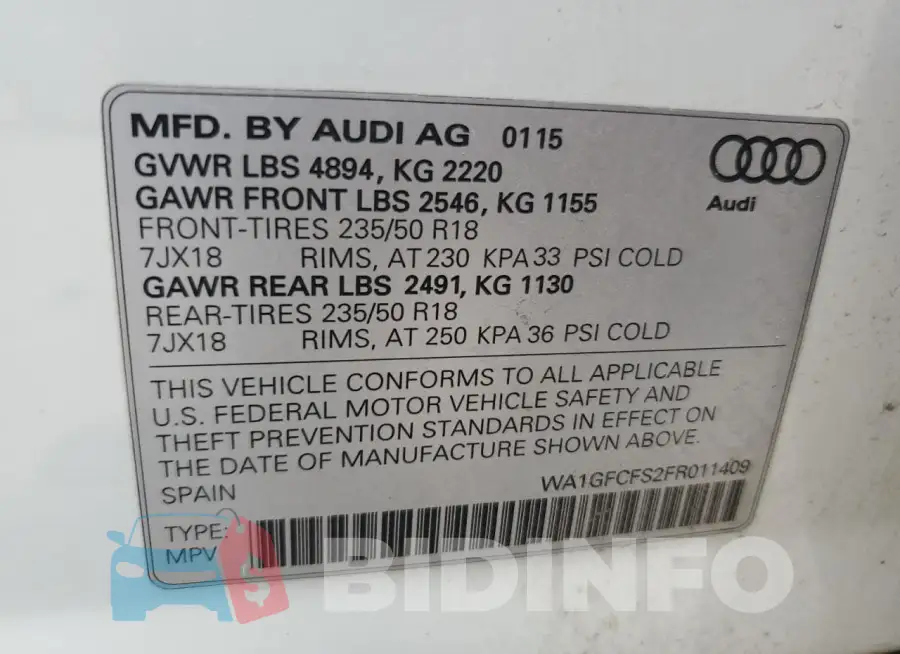 WA1GFCFS2FR011409 Photo# 13