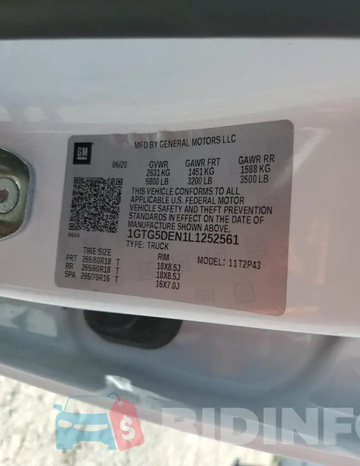 1GTG5DEN1L1252561 Photo# 13