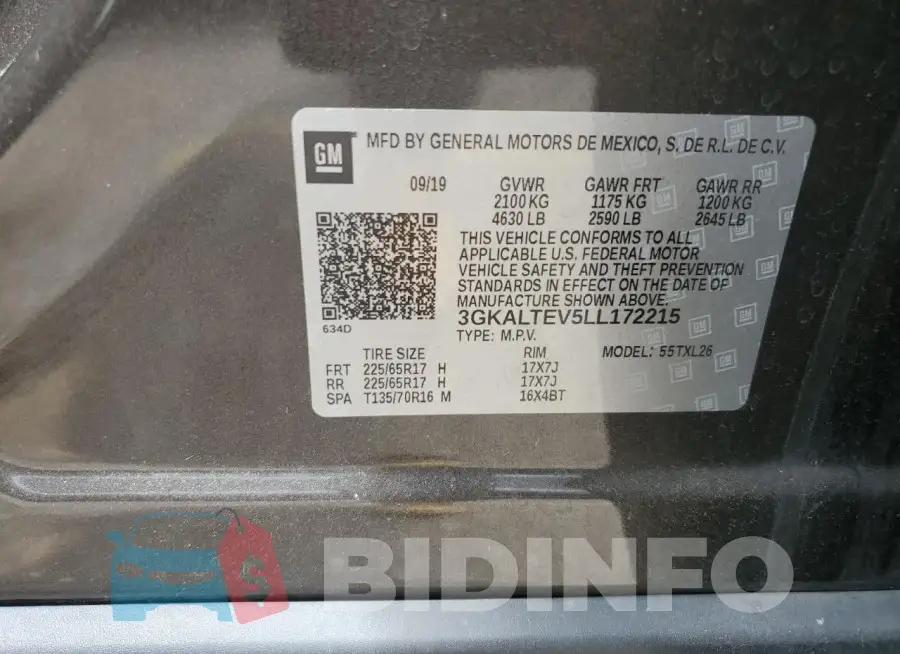 3GKALTEV5LL172215 Photo# 14