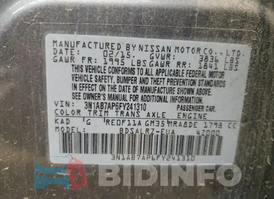 3N1AB7AP6FY241310 Photo# 12