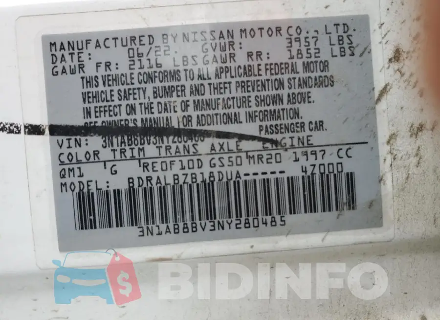 3N1AB8BV3NY280485 Photo# 13