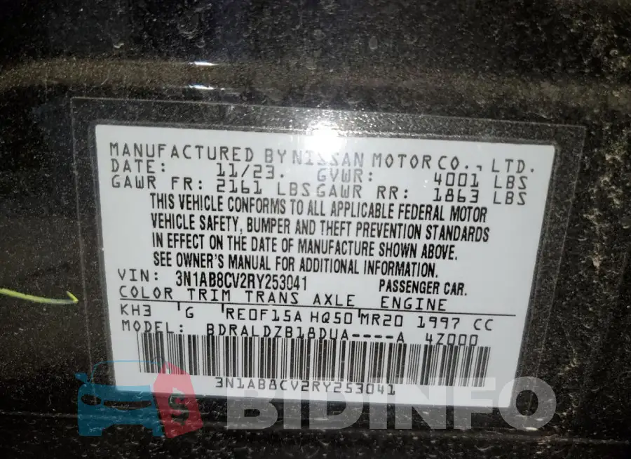 3N1AB8CV2RY253041 Photo# 13