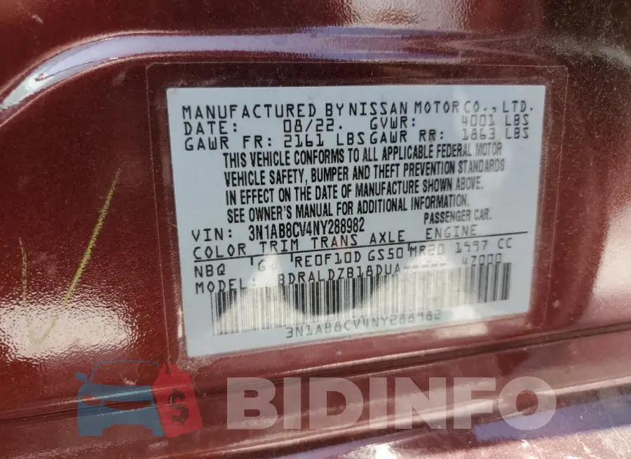3N1AB8CV4NY288982 Photo# 12
