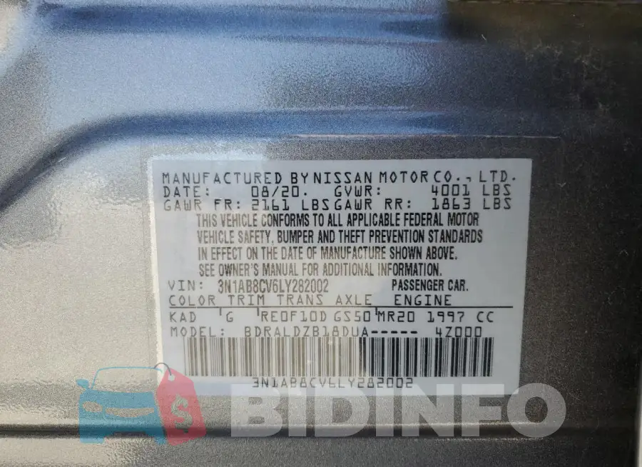 3N1AB8CV6LY282002 Photo# 12