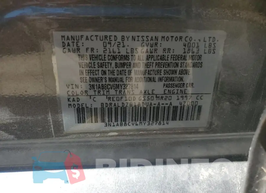 3N1AB8CV6MY327814 Photo# 12