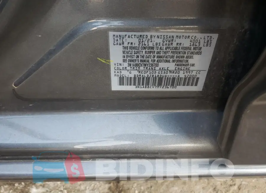 3N1AB8CV7MY236700 Photo# 12