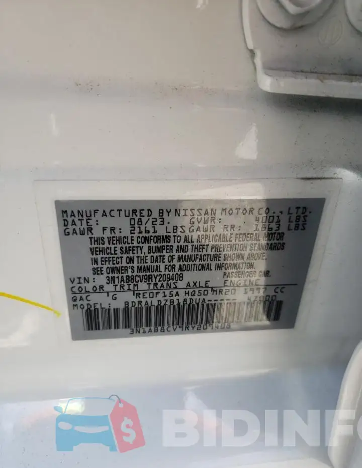 3N1AB8CV9RY209408 Photo# 12