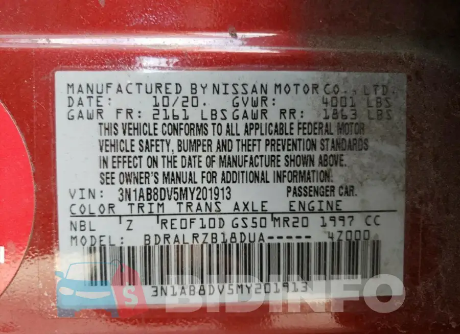 3N1AB8DV5MY201913 Photo# 12