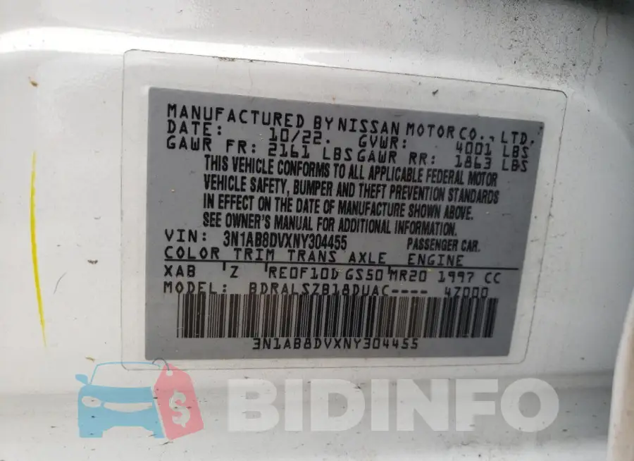 3N1AB8DVXNY304455 Photo# 12