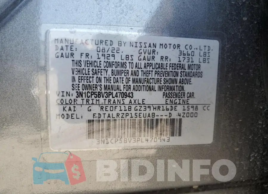 3N1CP5BV3PL470943 Photo# 13