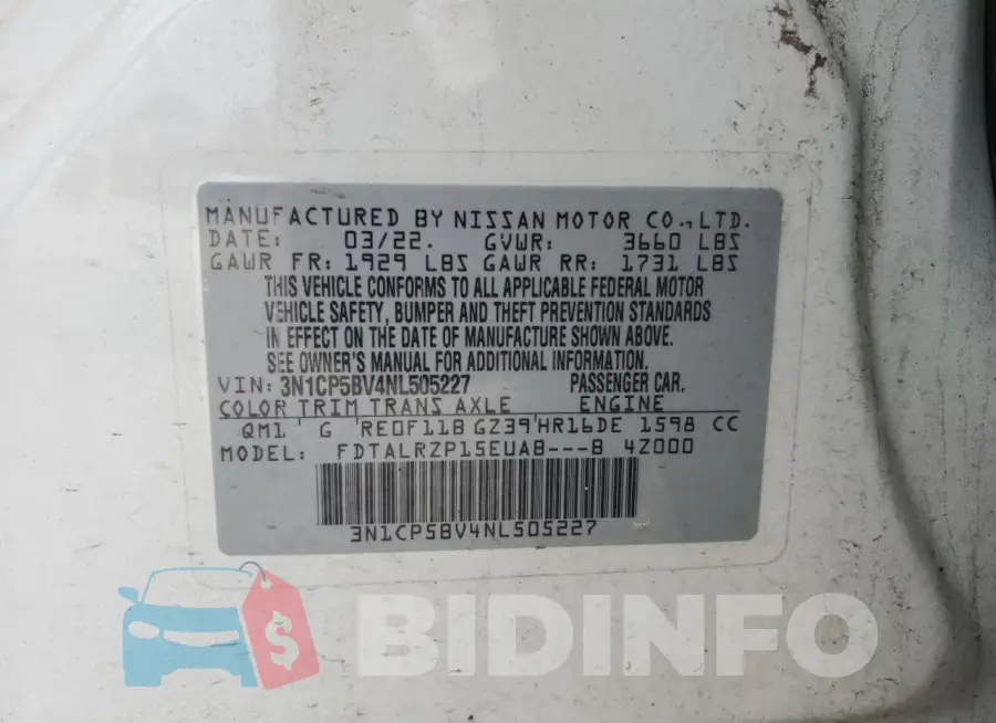 3N1CP5BV4NL505227 Photo# 13