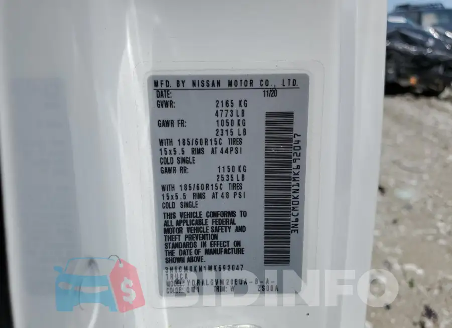 3N6CM0KN1MK692047 Photo# 13