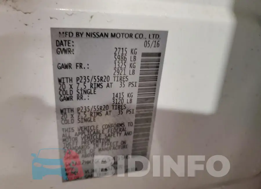 5N1AR2MM7GC654596 Photo# 13
